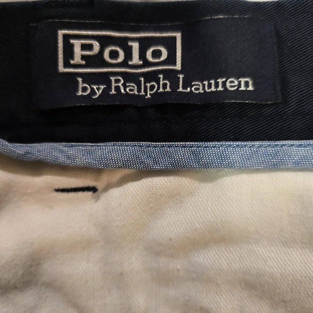 Polo Ralph Lauren Men's Pleated Chino Shorts Navy Cotton‎ Big & Tall Size 44T